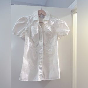Red Valentino size 40/small button down top white